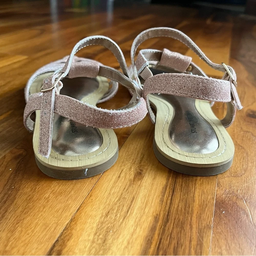 Stuart Weitzman Girls Rose Gold glitter, NEW